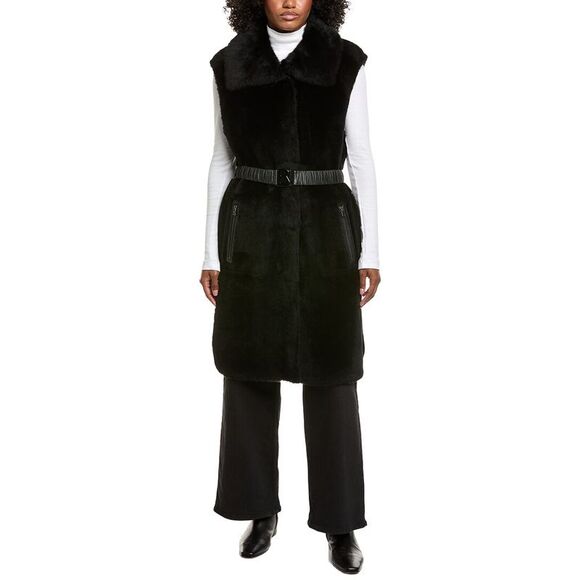 Bogner Jackets & Blazers - Bogner Womens  Palma Reversible Shearling Vest, Black